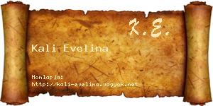 Kali Evelina névjegykártya